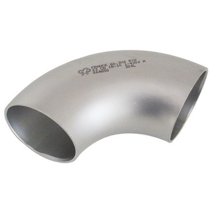 COUDE INOX 304L 3D SCH 10S A 90° ROULE SOUDE