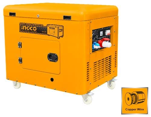GROUPE ELECTROGENE DIESEL SILENC8KW-10KVA-MONOPHAS - INGCO