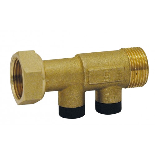 CLAPET ANTIPOLLUTION FEMELLE/FEMELLE 3/4'' AVEC  BOUCHONS POLYAMIDE