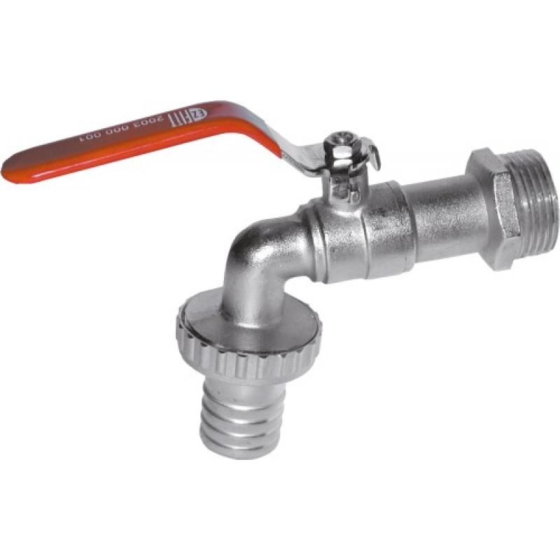 ROBINET DE PUISAGE A BOISSEAU - LAITON - POIGNEE ACIER PLATE ROUGE