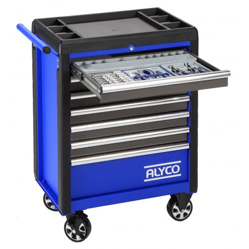 SERVANTE METALLIQUE 7 TIROIRS GARNIE RENFORCE AVEC OUTILS ASSORTIS