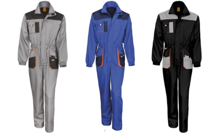 COMBINAISON DE TRAVAIL PERSONNALISABLE AVEC BANDE REFLECHISSANTE SANS POCHE GENOUILLERES DOUBLE COULEUR