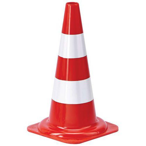 CONE BALISE DE SIGNALISATION EN CAOUTCHOUC- HAUT. 75cm