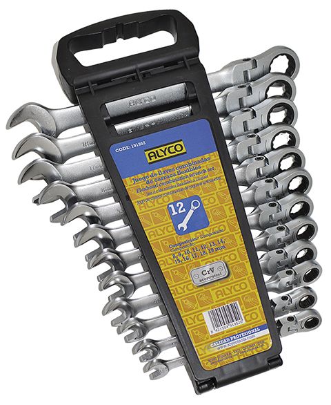 JEU A CLE MIXTES FLEXIBLES A CLIQUET - SUPPORT PLASTIQUE - COMPOSITION ( 8, 9 ,10,11,12,13,14,16,17,18,19 mm)