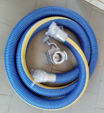 FLEXIBLE COMPOSITE DE DEPOTAGE PRODUITS CORROSIFS - EQUIPE DE RACCORDS SYMETRIQUES A VERROU ALUMINIUM - LONG 12m